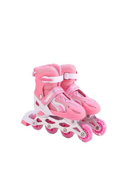 Adjustable Inline Skates for Kids with Protective Gear Set - Size L