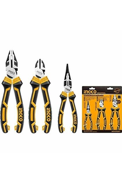 Ingco Profesyonel 3'lü Set (200mm Pense-160mm Yankeski-160mm