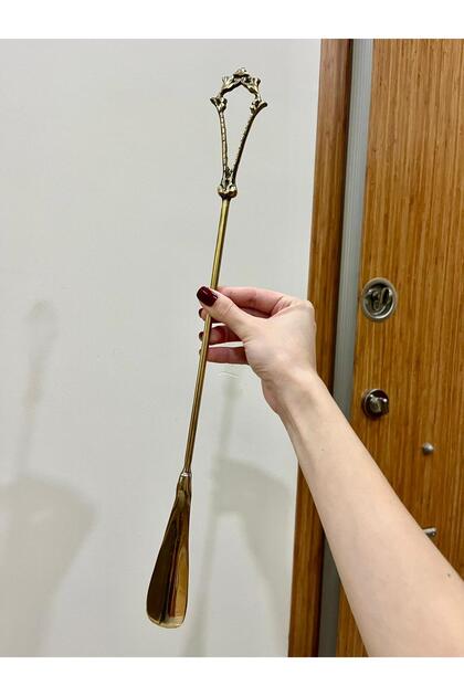 PİRİNÇ DÖKÜM KERATA AYAKKABI ÇEKECEĞİ EV DEKORASYONU 46 CM