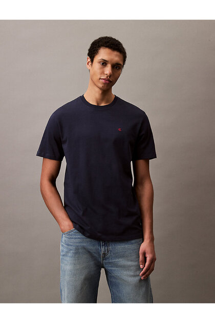 Ck Lv040Hm265 Ss Smooth Cttn Solid Crewnk Tee Men's T-Shirt