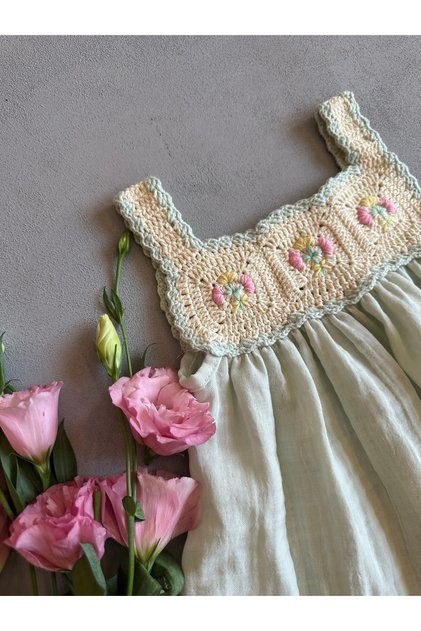 Top Hand Knitted Muslin Dress