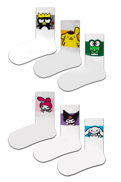 6'lı Kromi Ve Arkadaşları Renkli Çorap Set