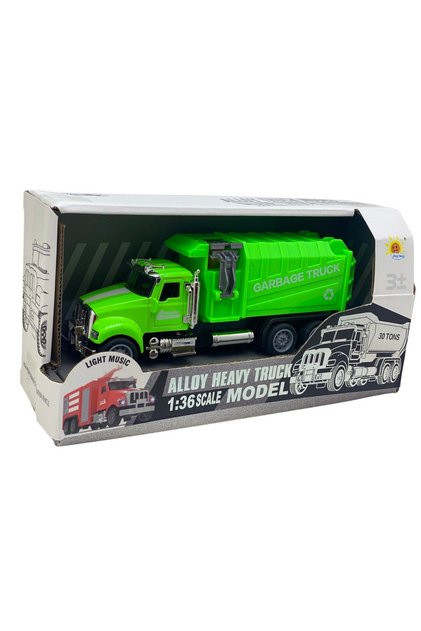 Macheta camion de gunoi cu sunet si lumina 1/36
