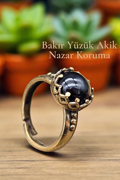 Ring Pure Copper Adjustable Agate Stone Special Design (Daily, Gift, Special Occasions)