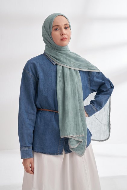 Muslin Shawl 3352-Mint Green