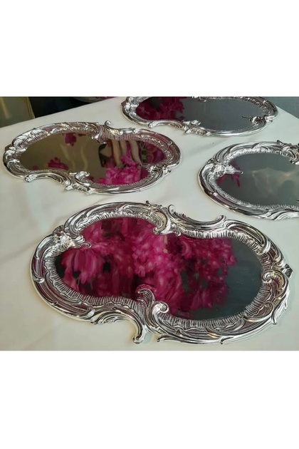 6 Pieces Stainless Steel Artnova Embroidered Pattern Presentation Tab