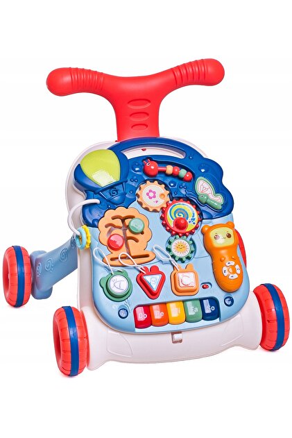 Antemergator Interactiv 5 in 1, cu masuta interactiva detasabila, Lumini si Sunete, Multiple Moduri