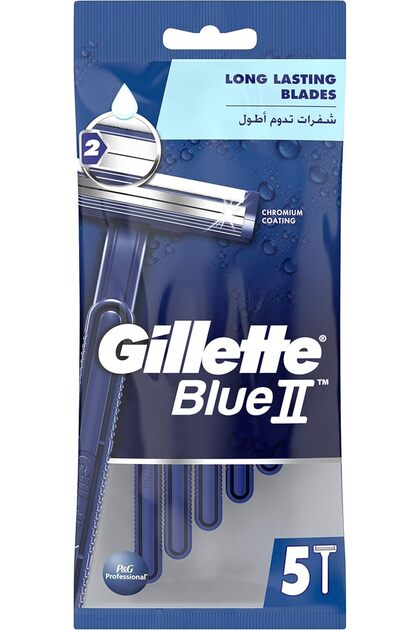 Blue II Men's Disposable Razors x5