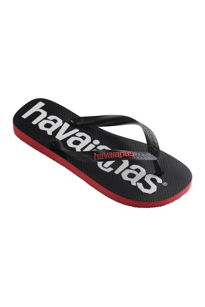 Top Logomania Flip Flops - Black