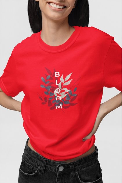 Unisex Men/Women Floral Color Printed Oversize Cotton T-Shirt