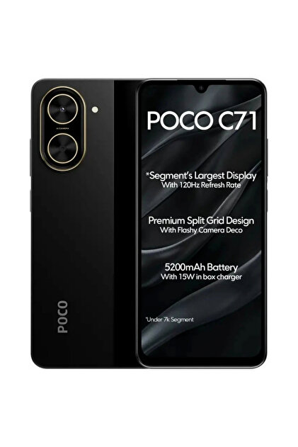 Xiaomi Poco C71 Dual SIM (3GB/64GB) Black- Trendyol