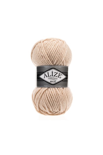 Superlana Maxi El Örgü İpi 100g – %75 Akrilik %25 Yün – Renk No: 310 - Bal Köpüğü