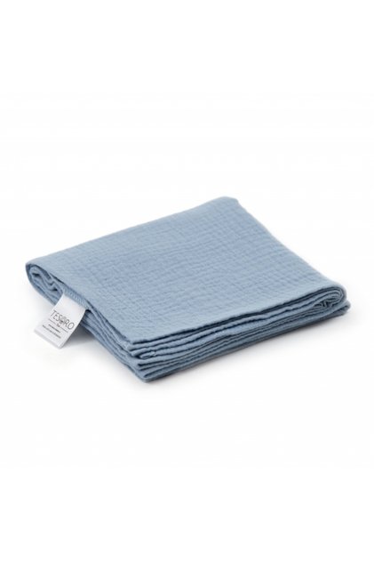 Muselina din bumbac blue 70 x 70 cm