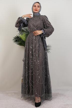 GYZAMLA Mahi Sleeve Detail Evening Dress Gold- Trendyol GYZAMLA Mahi Sleeve Detail Evening Dress Gold- Trendyol