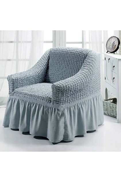 BULSAN Set 2 elasticized cotton armchair covers, gray color- Trendyol