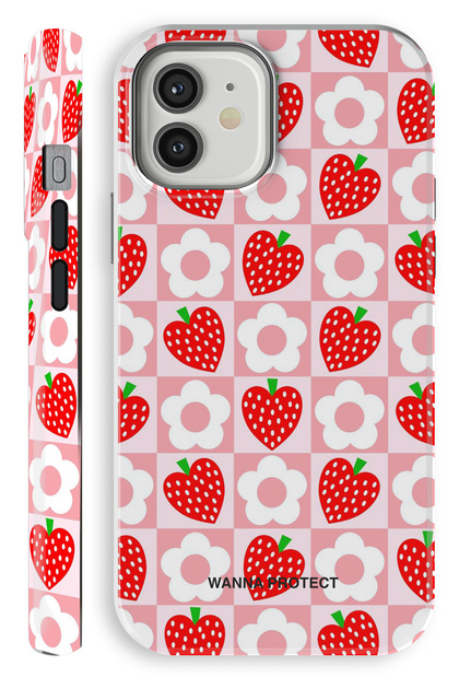 iPhone 11 Double Layer Shock Absorbing Protection Cherry Daisy Glossy Superior Protect Phone Case