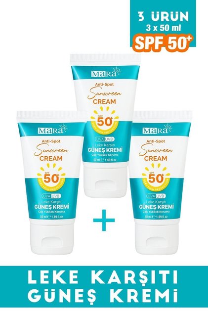 SPF 50+ Anti-Spot Facial Sunscreen for All Skin Types, 50ml, 3 Pack