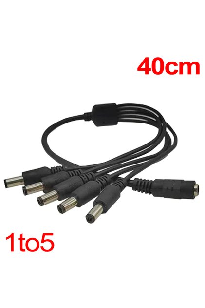 1 to 5 5.5* 2.1mm 1 to 2/3/4/5/6/8 Way DC Power Splitter Cable 5V 12V Power Adapter Connector Cord F