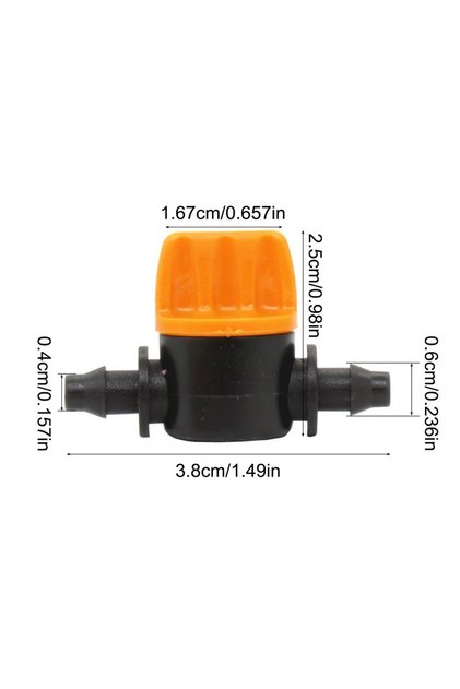 SG-20PCS 20PCS Pvc Pipe Through Valve Irrigation Double Barb Mini Valve Drip Irrigation Capillary Mi
