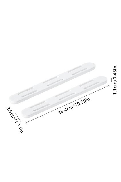 2Pcs 2Pcs/Set White Slides Drawer Sliding Rails Bin Tracks For Kitchen Bedroom Closet Slides Pullout