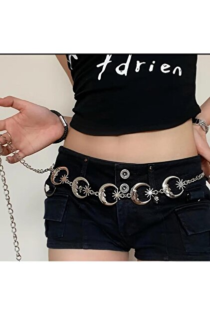 Ay ve Günüş Figürlü,Zincirli Kadın Kemeri,Bel Kemeri Pantalon Kemeri