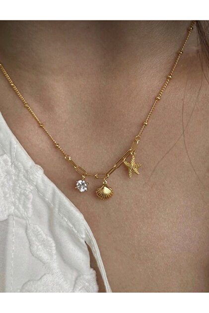 Asia by Leuvoie Oyster Charm Necklace