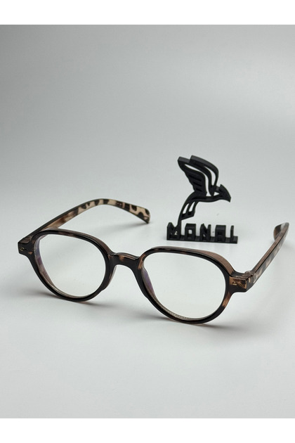 Nana Wooden Looking Leopard Blue Light Protected Glasses for Small Faces 47 Ekartman