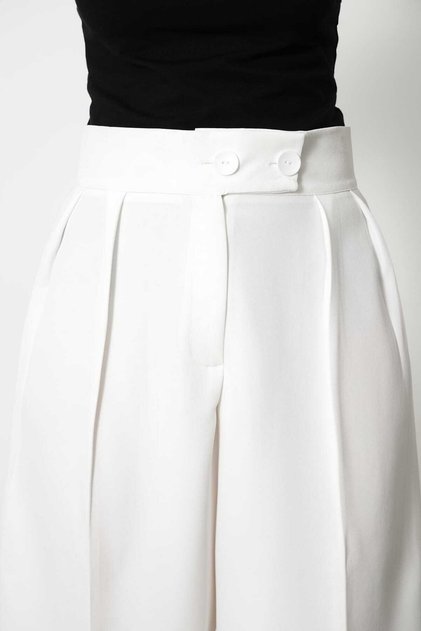 Women's High Waist Pleated Palazzo Pants