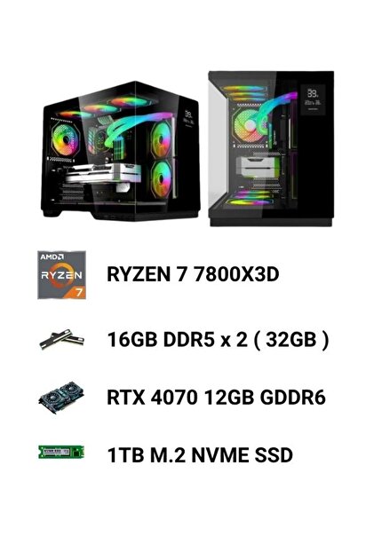 RAMTECH BİLGİSAYAR CATRE Ryzen 7 7800x3d 32Gb Ram 1Tb M.2 Nvme SSD