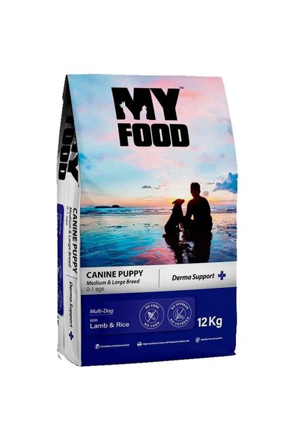 MyFood Puppy Medium & Large Breed Lamb & Rice Derma Support, No Soy & No Corn 12 Kg