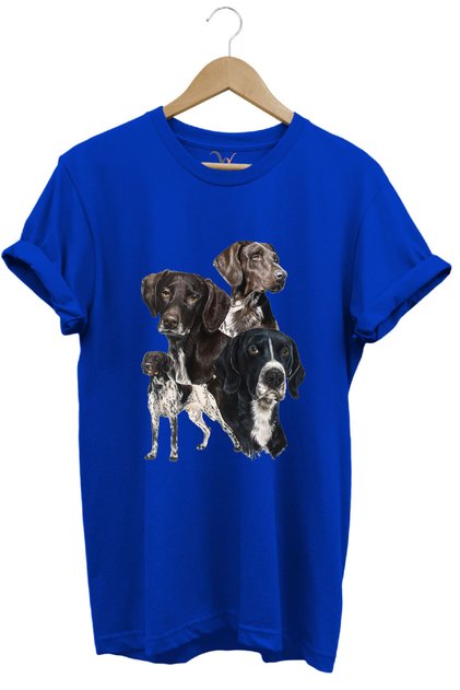 Hunting Hunting Pointer Hunting Dogs Printed 100% Cotton Regular Fit Unisex T-Shirt