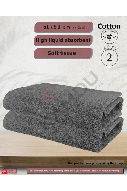 (2 Pieces) Cotton Towel (50X90Cm) Barber Towel, Hairdresser Towel, Athlete Towel, Hand Face Towel