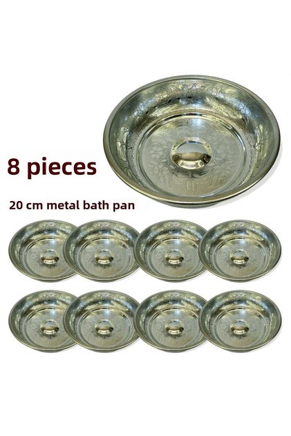 8 Pieces 20 cm Metal Bath Bowl