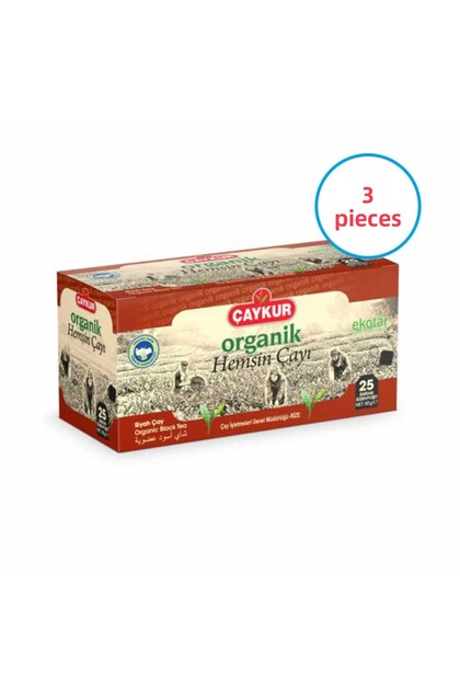 3 Pieces of Organic Hemşin Süzen Cup Tea Bags 25 Pack