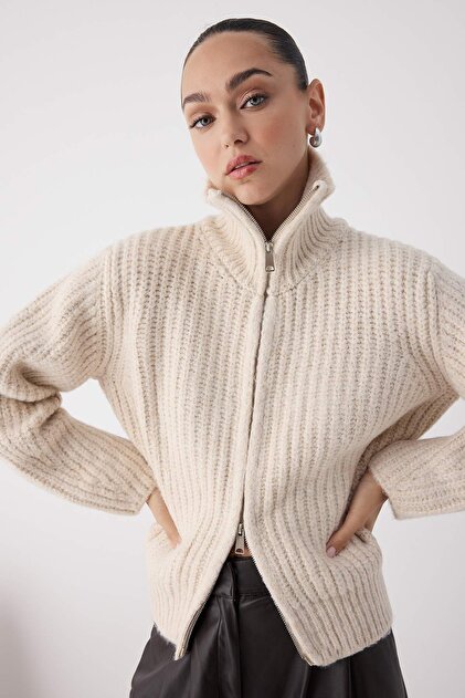 Trendyol Collection Wardrobe Essentials Stone Zipper Soft Textured