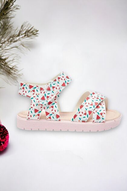 Sandale pentru fete cu velcro imprimate