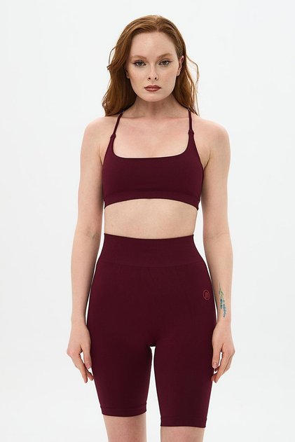 Momiji Push Up Shaper Biker أحمر كلاريت