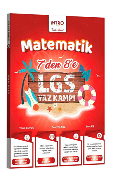İntro Yayınları 7 Den 8 E Lgs Matematik Türkçe Fen Bilimleri Yaz