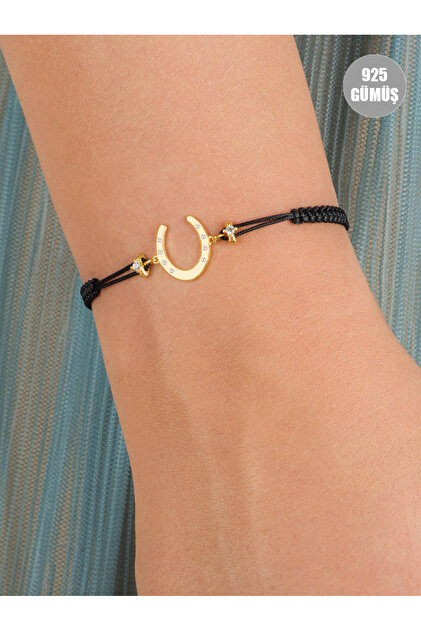 KURSHUNI Nal, 925 Ayar Gümüş Bileklik 