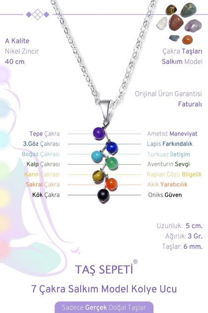 Natural Stone Meditation Real 7 Chakra Necklace Grape Cluster Model