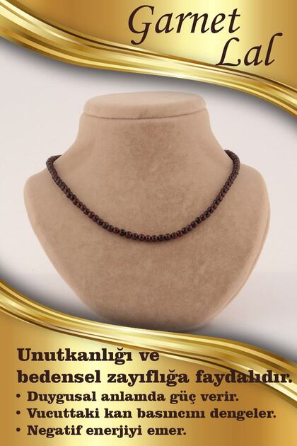 Certified Garnet 6mm Necklace (WITHOUT KNOT)