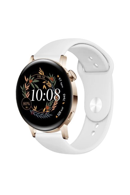 Huawei Watch Gt 3 Elegant 42mm Uyumlu Yumuşak Dokulu Silikon Kordon Kayış