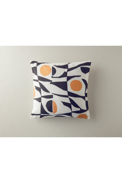 Wendy Throw Pillow Cover Ecru-Mustard