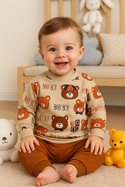 Baby boy セット Bebek Exclusive Erkek Bebek Baby Boy Omuzdan Çıtçıtlı 2 Li Takım
