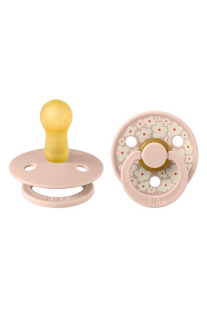 - Set de 2 suzete Color Studio Collection Flower Latex, tetină rotundă, 6 luni+ - Blush