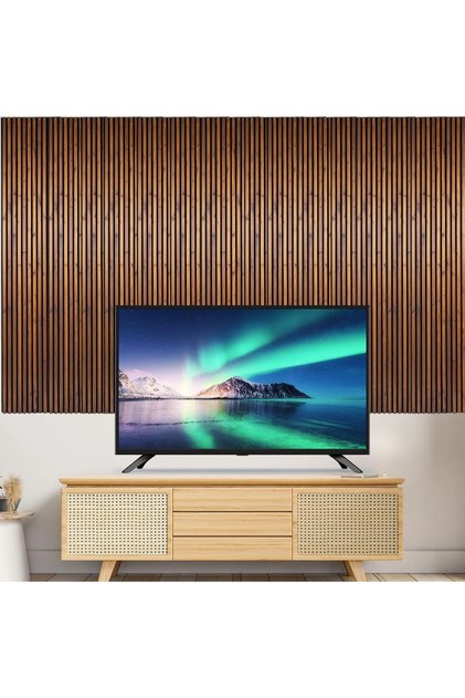 Slat Wall Panel | 3D Wood Long Panels – Light Brown – Pack of 2