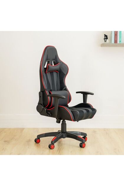 Rays High Back Gaming Chair - Black/Red - Ergonomic Design, Metal Frame, 2-Year Warranty