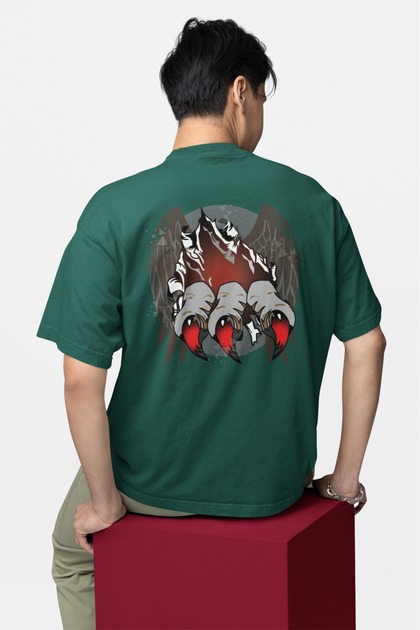Men/Women 3Claws Transfer Printed Round Neck Short Sleeve T-Shirt