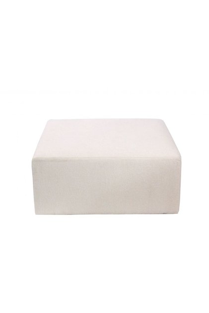 Edia Big Square Ottoman - Off-White Upholstered Furniture with 2-Year Warranty - 100x100x45cm