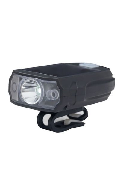 Lanternă frontală pentru bicicletă cu energie solară, reîncărcabilă prin USB, LED 600 lumeni, 3 moduri de iluminare, negru și gri